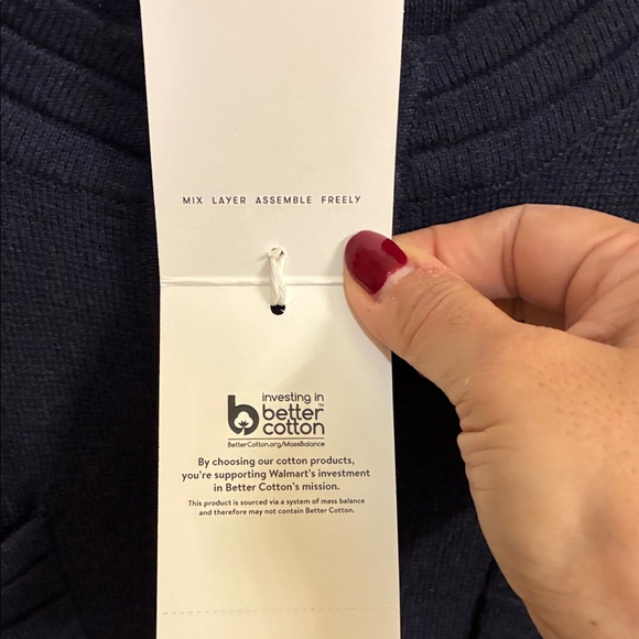 NWT Free Assembly Classic Navy Women's Sweater with Gold Buttons Sz L - Picture 8 of 14